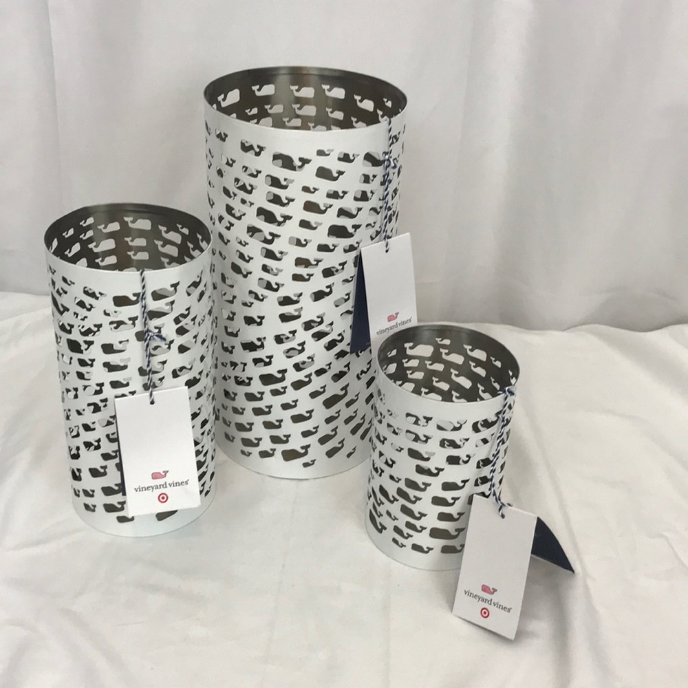 🛍3 for$35. Complete set NLA!!!Vineyard Vines Target lanterns. Coastal Grandma